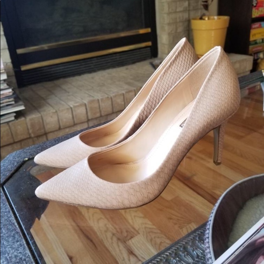 BCBG Faux Snakeskin heels worn once!